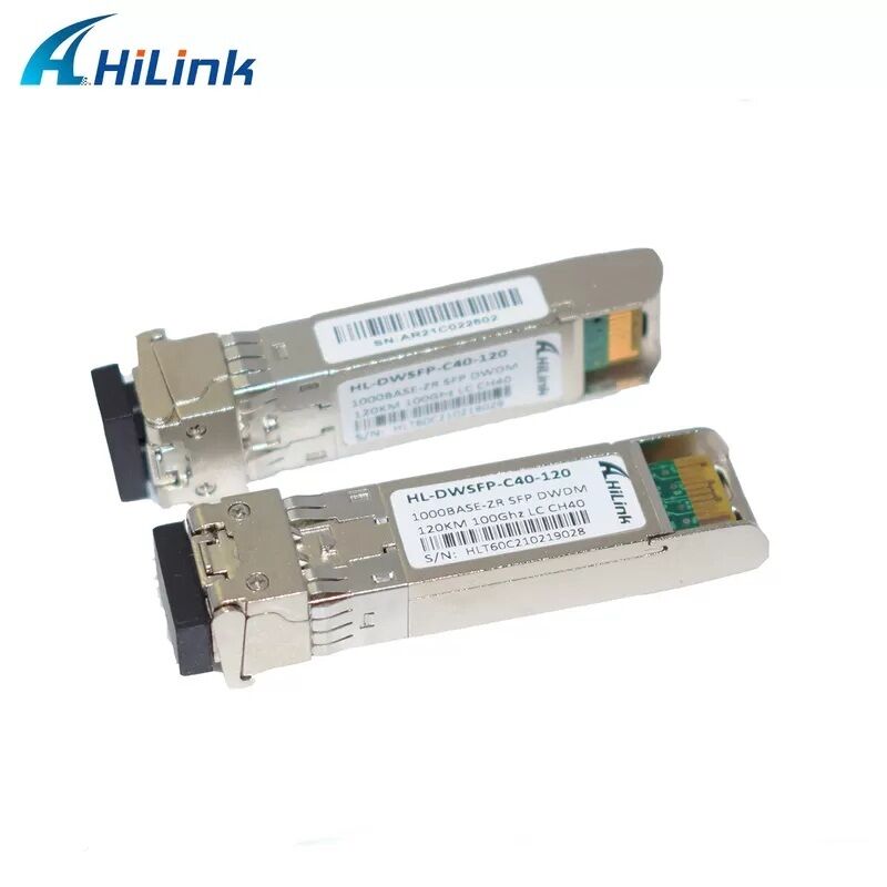هیلینک سازگاری 1.25G DWDM SFP گیرنده نوری با اتصال LC دوگانه برای فاصله 40km / 80km / 120km / 160km