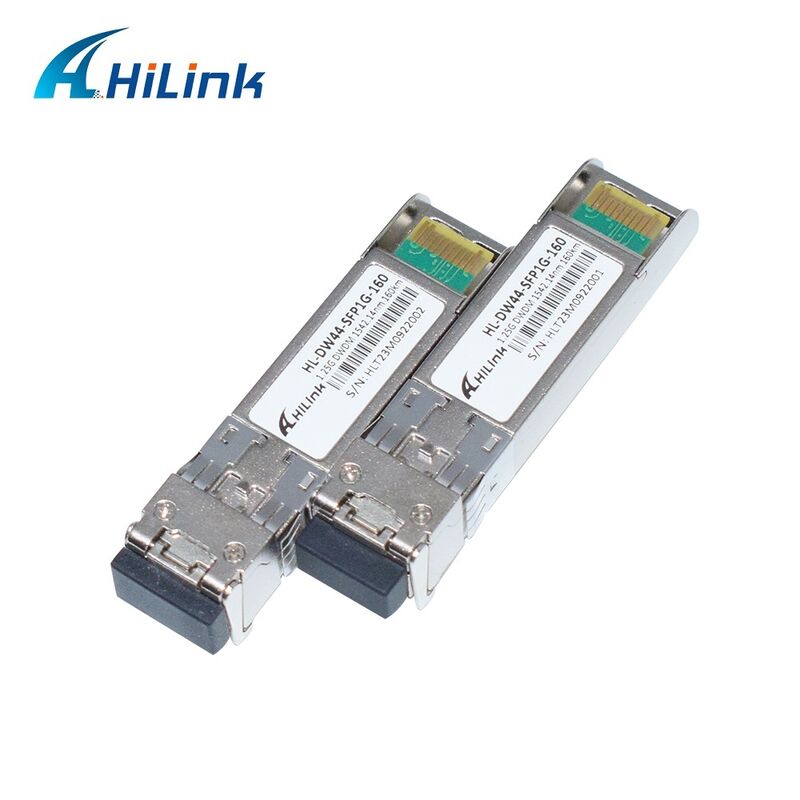 هیلینک سازگاری 1.25G DWDM SFP گیرنده نوری با اتصال LC دوگانه برای فاصله 40km / 80km / 120km / 160km