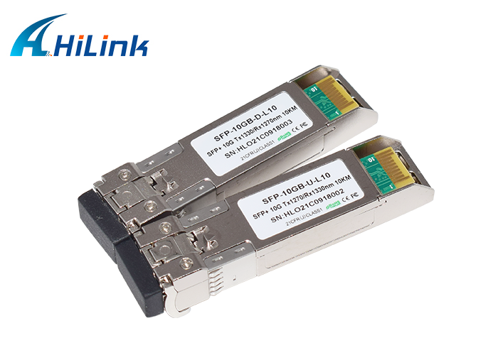 فرستنده-گیرنده نوری SFP+ BiDi 10G با طول موج 1270/1330 نانومتر و فاصله 10 کیلومتر برای انتقال فیبر تکی