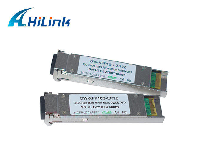 سازگاری سیسکو 10G XFP ترانسسیور XFP 10G ZR 1550nm 80km قابل تنظیم با LC Connector