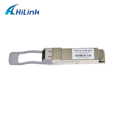 ماژول فرستنده و گیرنده نوری 80 کیلومتری SMF 1310 نانومتری QSFP Gbic QSFP28 100G ZR4 DOM
