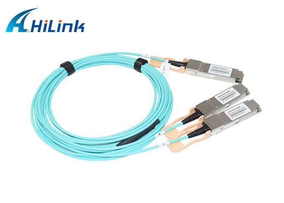 کابل InfiniBand AOC 200G Breakout 2xQSFP56 100G PAM4 کابل های نوری فعال برای مرکز 5G
