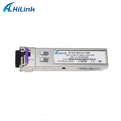 ماژول فرستنده گیرنده گیگابیتی 1.25GBASE 120KM SFP+ BIDI LC Conector RX1550nm Single Mode DOM