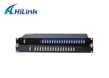 دوگانه فیبر LC / UPC کانکتور 18CH CWDM Mux + ماژول Demux در 1U 19 "رک کوه شاسی