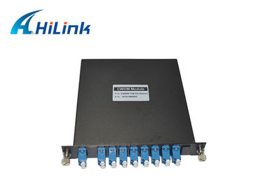 8CH CWDM اپتیکال Mux Demux LGX کانتینر فیبر تک LC / UPC 1270nm-1410nm