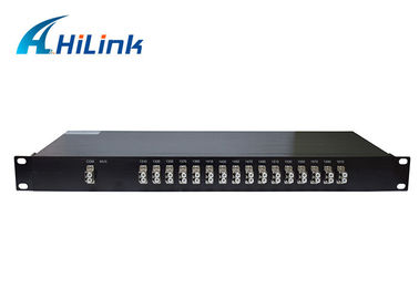 دو فایبر CWDM Mux Demux Module 1U Rack Mount 16ch فلزی پورت 1310nm ~ 1610nm