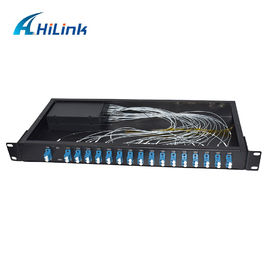 LC / UPC 16ch Cwdm اپتیکال Mux Demux 1U رک دوبل فیبر 1310nm ~ 1610nm